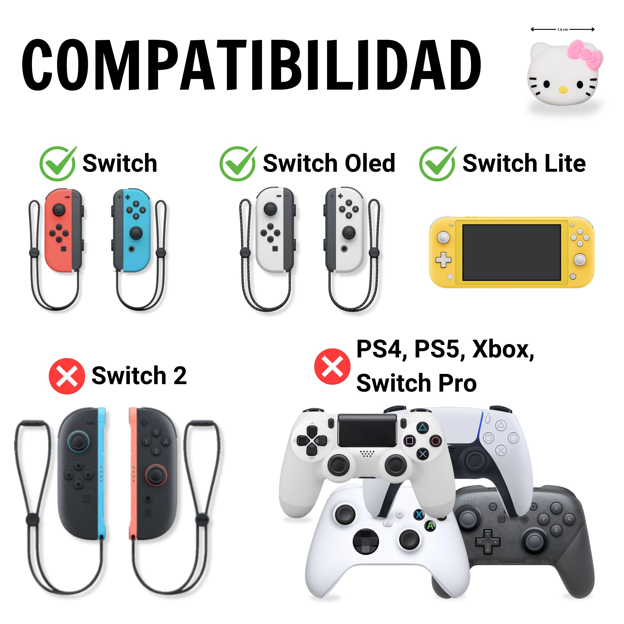 Thumb Grips para Switch 1, Lite y Oled