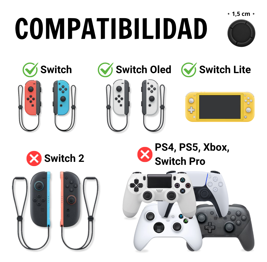 Tapas de repuesto para Switch 1, Lite, Oled