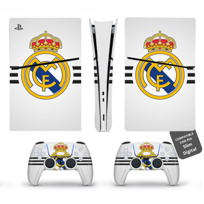 Vinilo adhesivo para PlayStation 5 Real Madrid Slim Digital