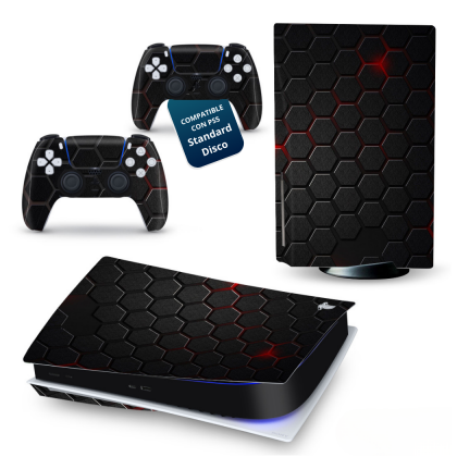 Vinilo adhesivo para PlayStation 5 Negro Standard Disco