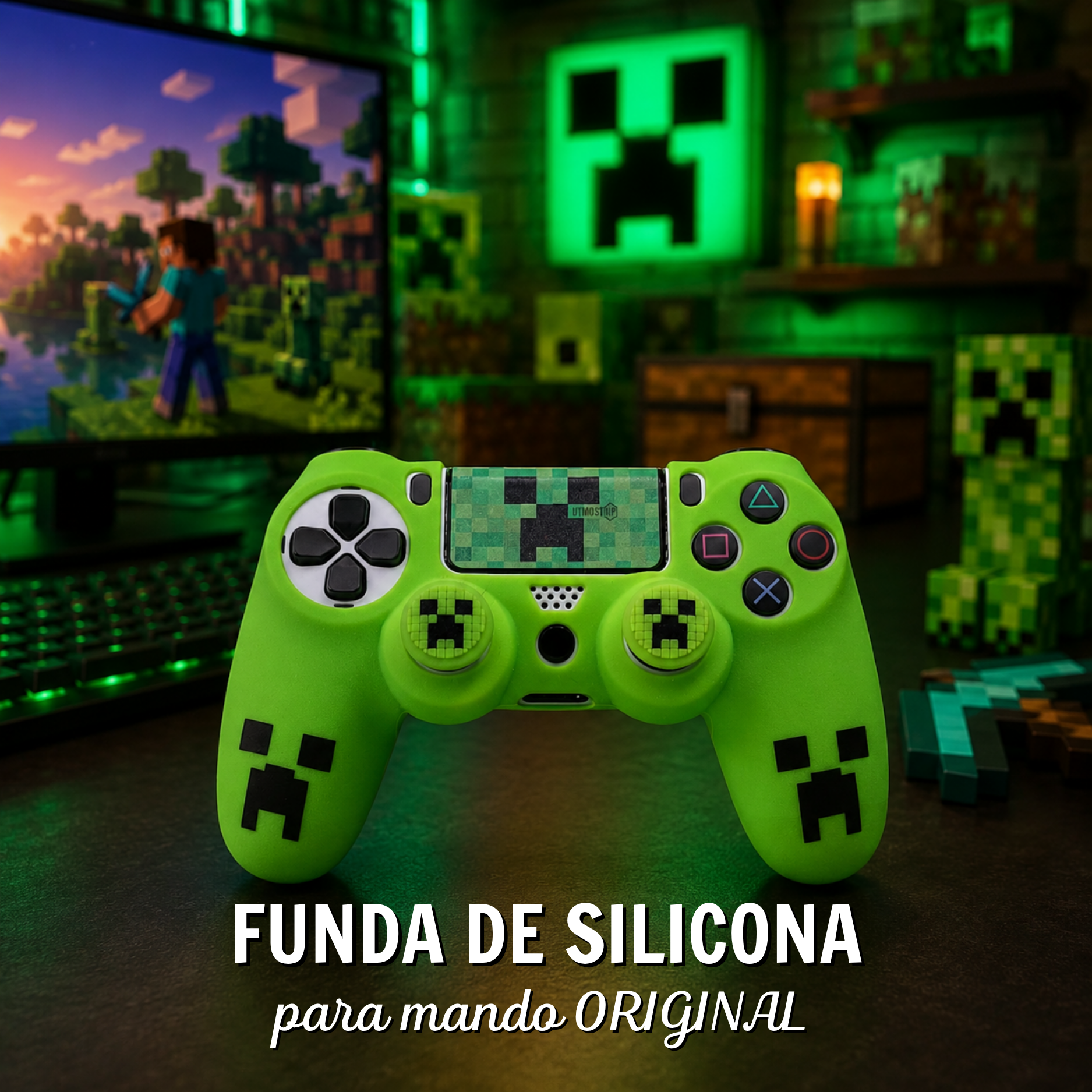Funda Mando PS5 Minecraft