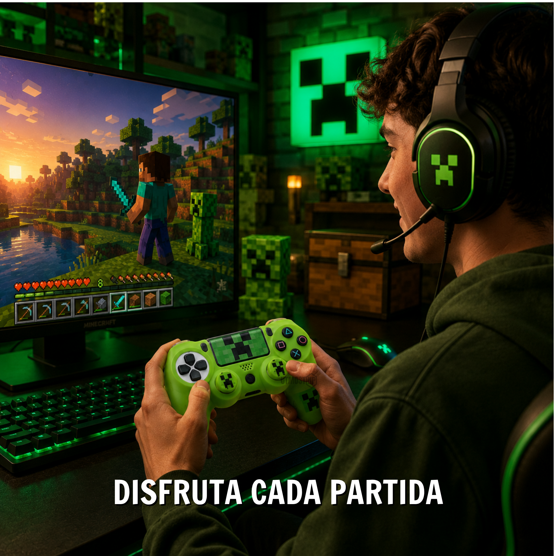 Funda Mando PS5 Minecraft