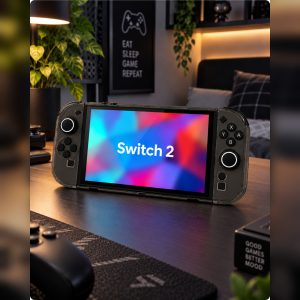 B0H397PTJV.PT01 Carcasa rígida transparente para Nintendo Switch 2 - UtmostXP