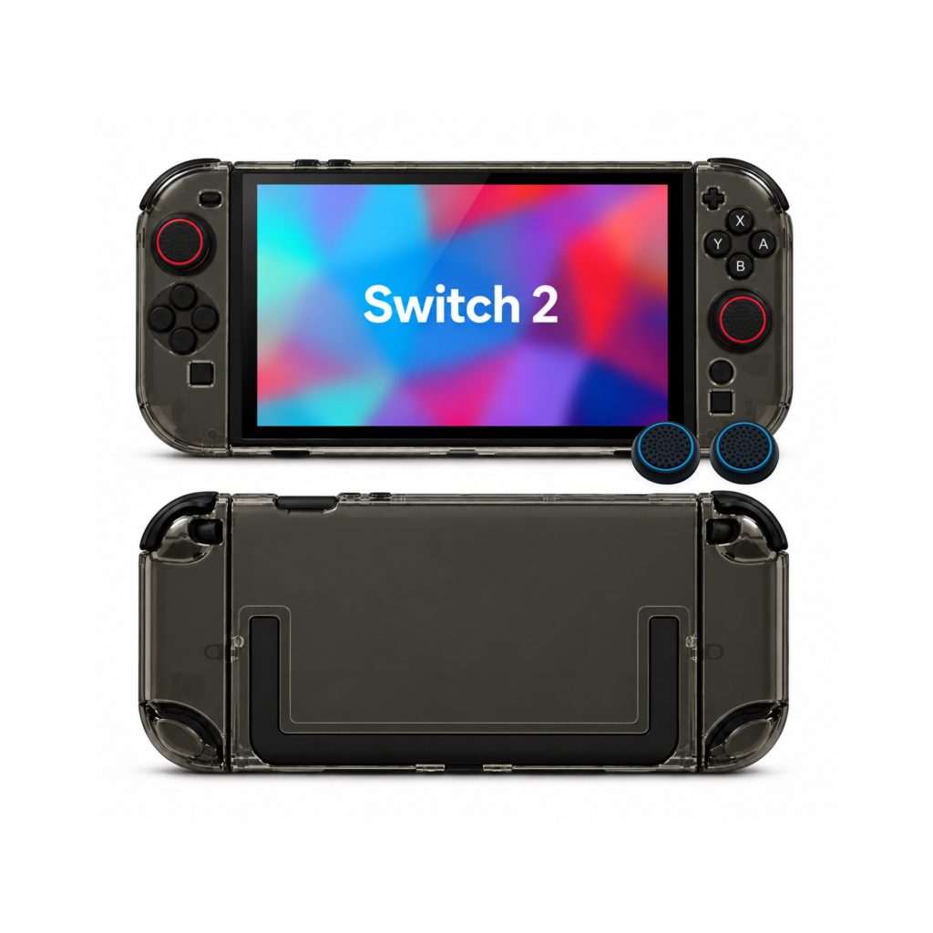 Carcasa rígida transparente negra para Nintendo Switch 2 - UtmostXP