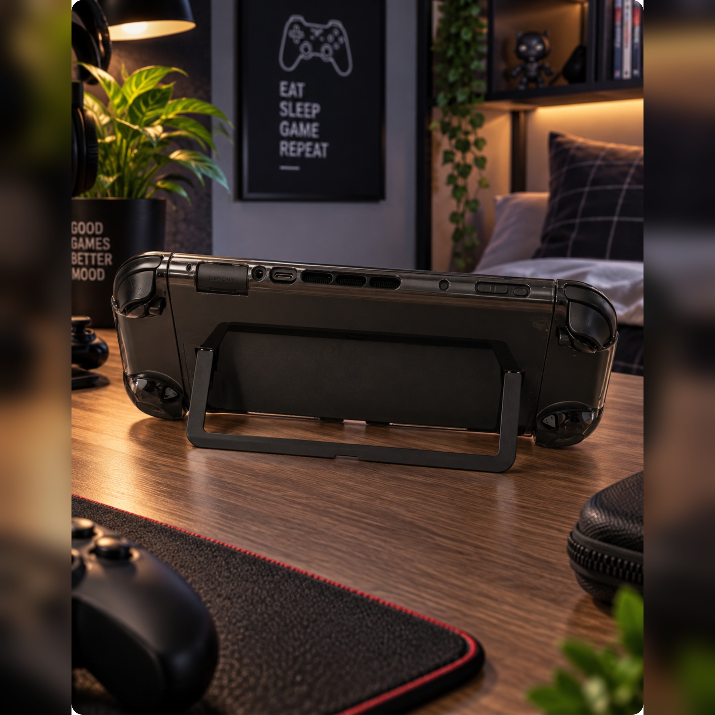 Carcasa rígida transparente negra para Nintendo Switch 2 - UtmostXP