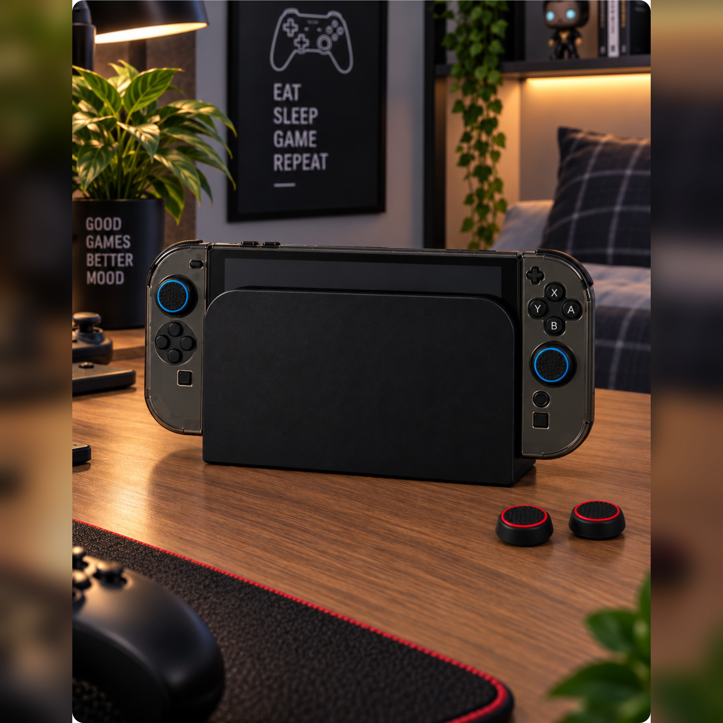 Carcasa rígida transparente negra para Nintendo Switch 2 - UtmostXP